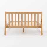 もたれかかれる木製ベッド　オーク材突板　ダブル