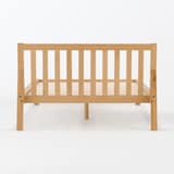 もたれかかれる木製ベッド　オーク材突板　セミダブル