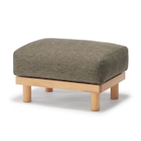 ゆったり座れるアームレスソファ用　オットマン　ポリエステル平織　ブラウン