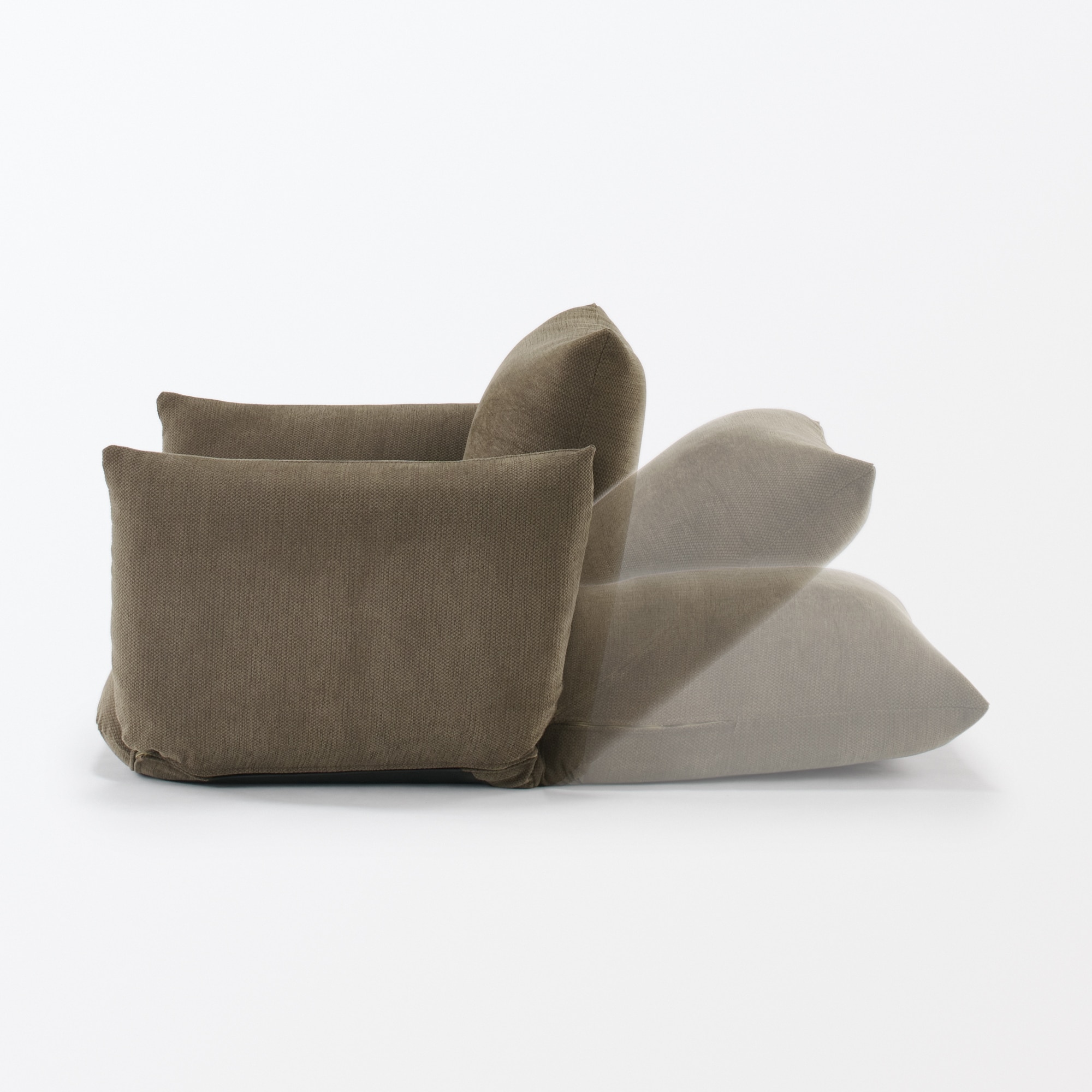 リクライニング　フロアソファ　１シーター　ブラウン