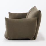 リクライニング　フロアソファ　２シーター　ブラウン