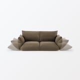 リクライニング　フロアソファ　２シーター　ブラウン