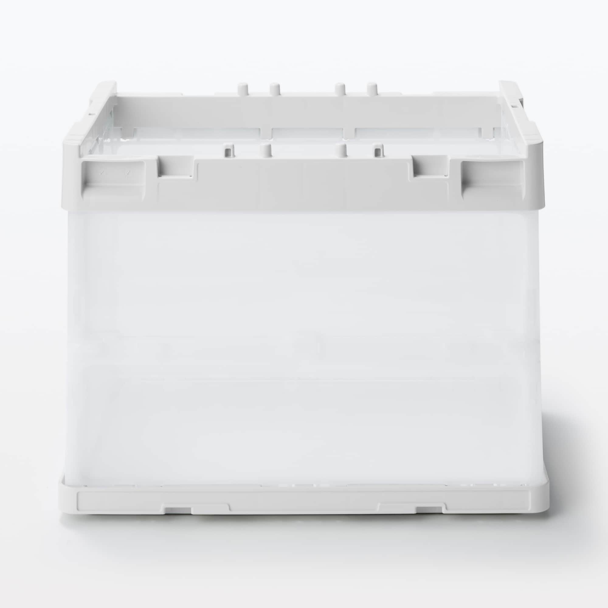 再生ポリプロピレン入り 折りたたみコンテナ 20Ⅼ ホワイトグレー