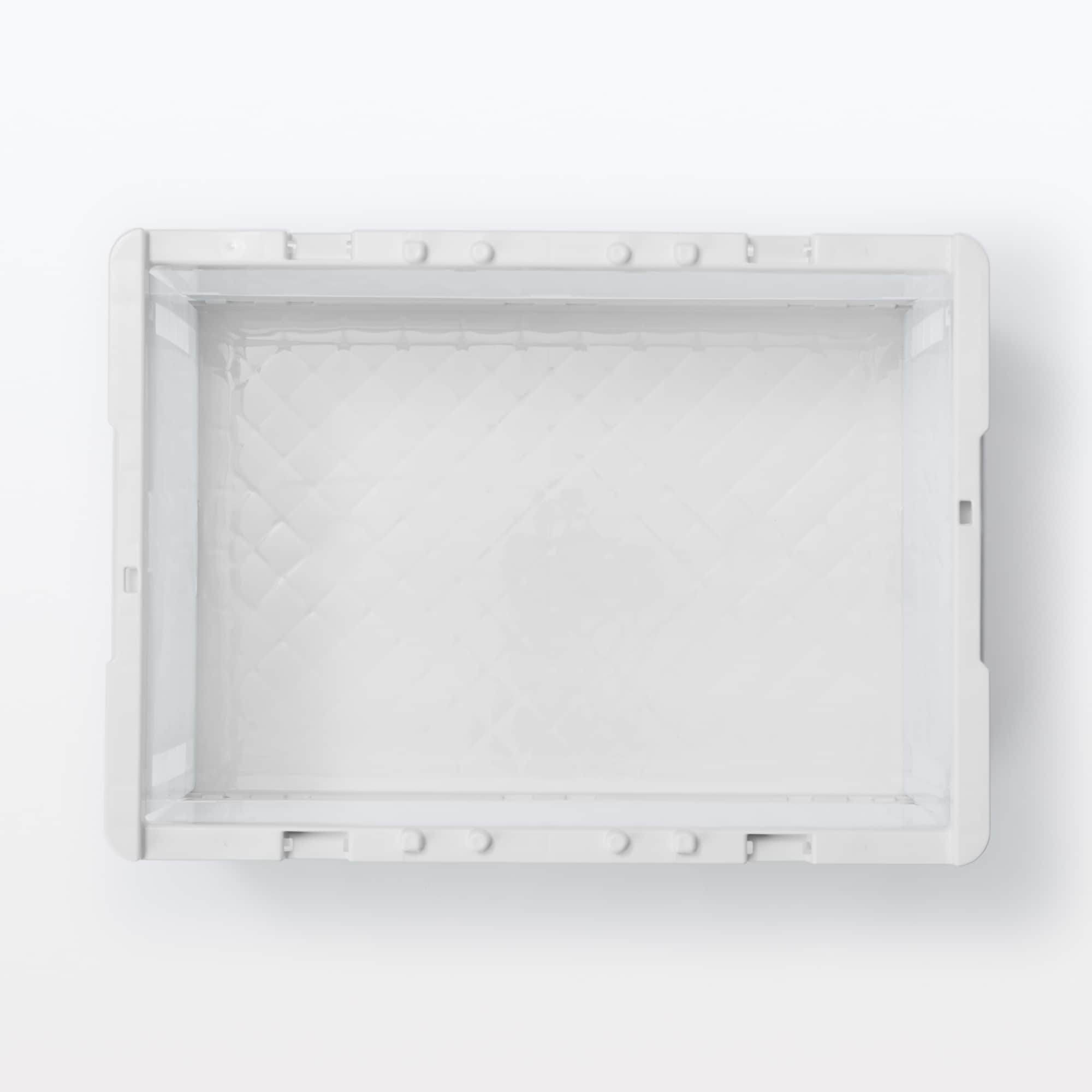 再生ポリプロピレン入り　折りたたみコンテナ　２０Ⅼ　ホワイトグレー／半透明