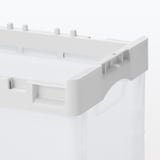 再生ポリプロピレン入り　折りたたみコンテナ　２０Ⅼ　ホワイトグレー／半透明