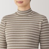 婦人　起毛フライス編みハイネック長袖Ｔシャツ