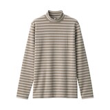 婦人　起毛フライス編みハイネック長袖Ｔシャツ