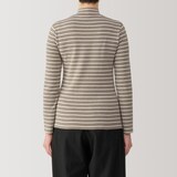 婦人　起毛フライス編みハイネック長袖Ｔシャツ