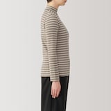 婦人　起毛フライス編みハイネック長袖Ｔシャツ