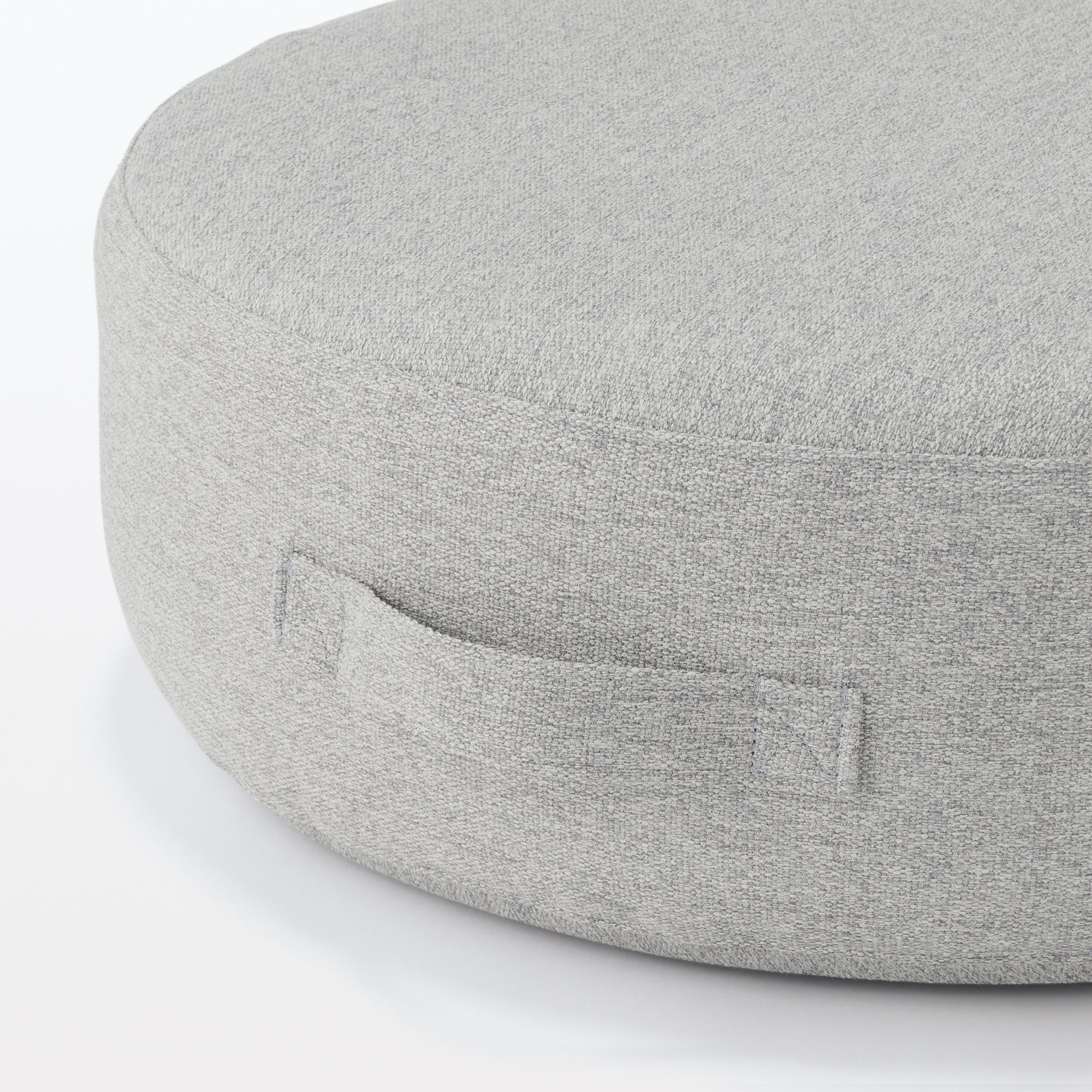 空気でできたフロアクッション　ポリエステル　グレー