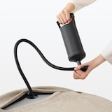 空気でできたフロアクッション　ポリエステル　グレー