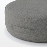 空気でできたフロアクッション　ポリエステル　チャコール