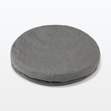 空気でできたフロアクッション　ポリエステル　チャコール