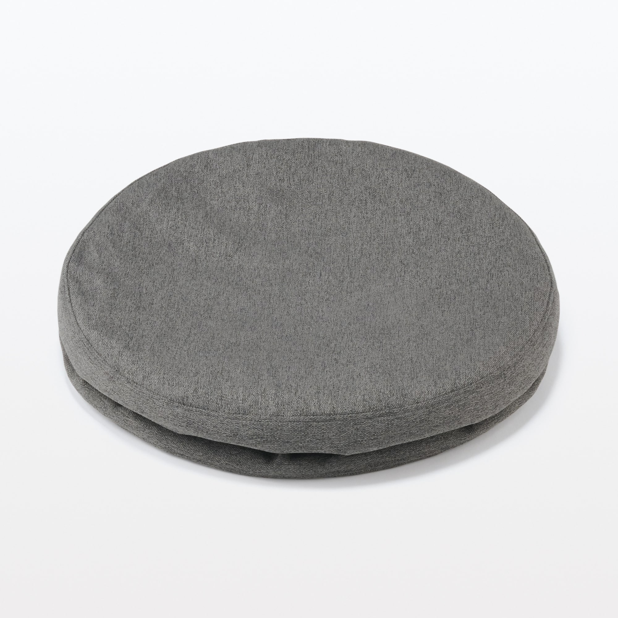 空気でできたフロアクッション　ポリエステル　チャコール