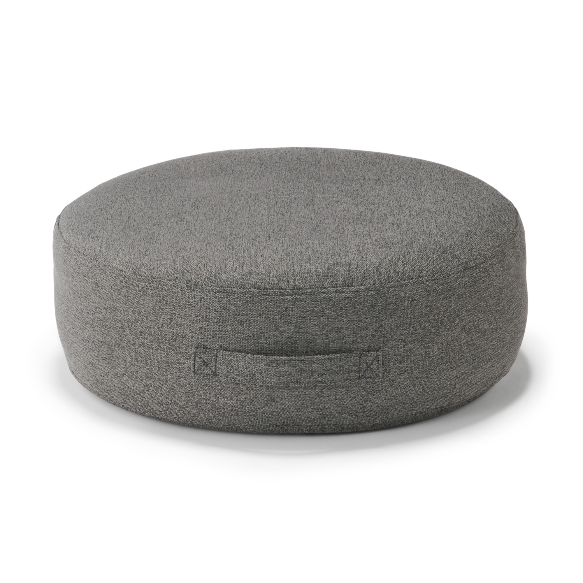 空気でできたフロアクッション　ポリエステル　チャコール