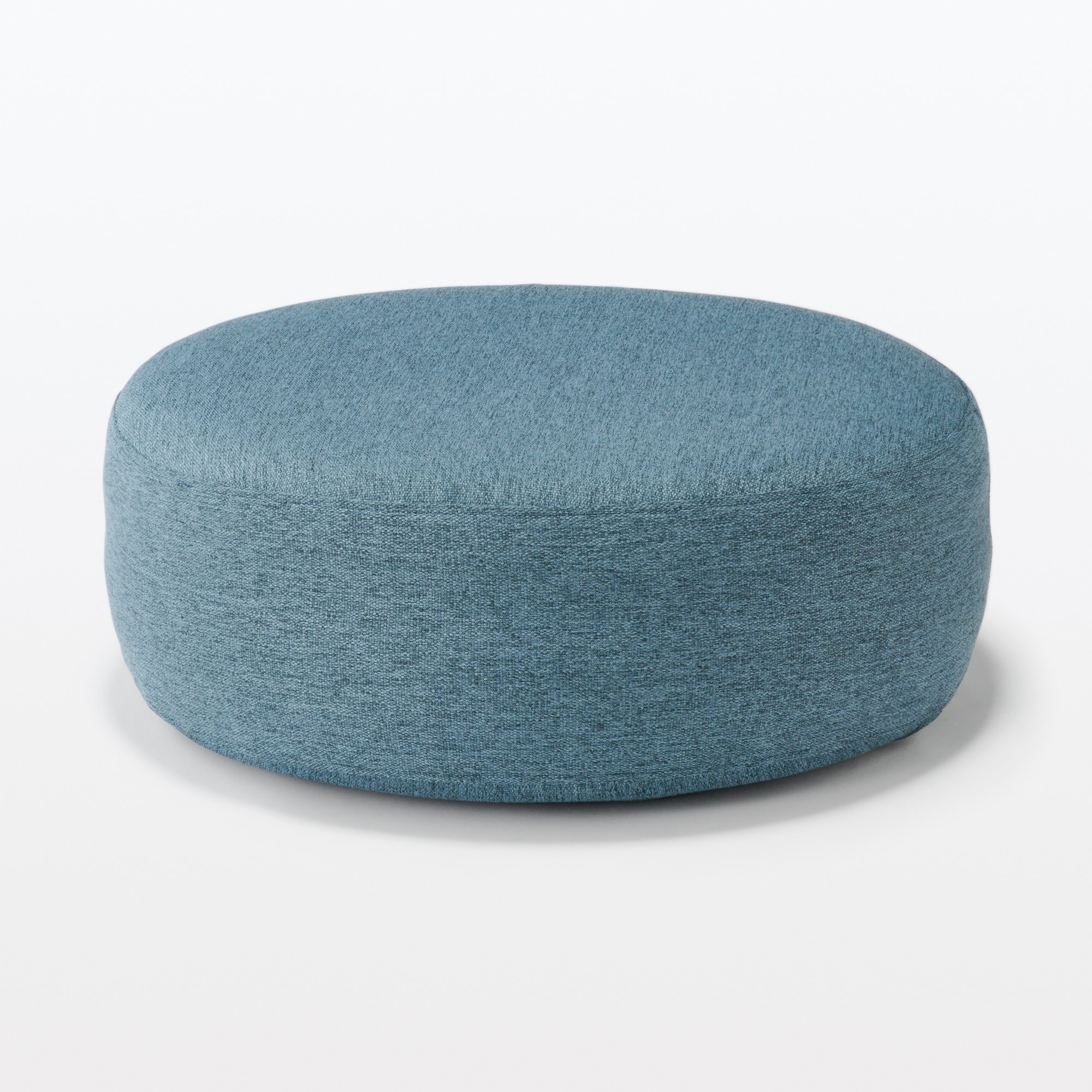 空気でできたフロアクッション　ポリエステル　ネイビー