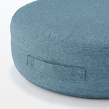 空気でできたフロアクッション　ポリエステル　ネイビー