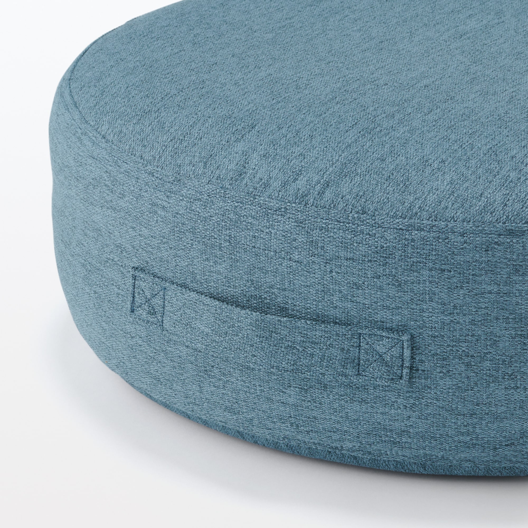 空気でできたフロアクッション　ポリエステル　ネイビー