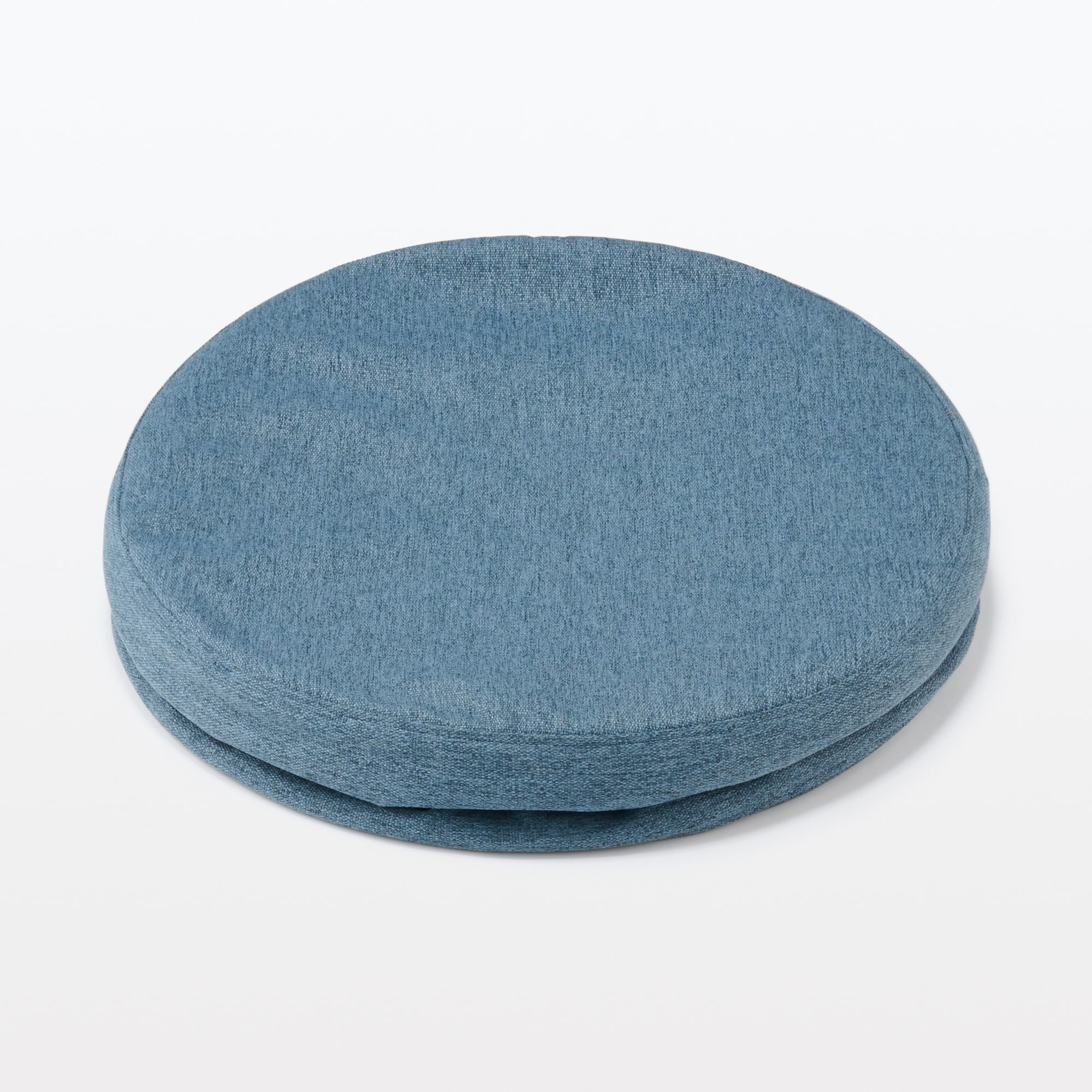 空気でできたフロアクッション　ポリエステル　ネイビー