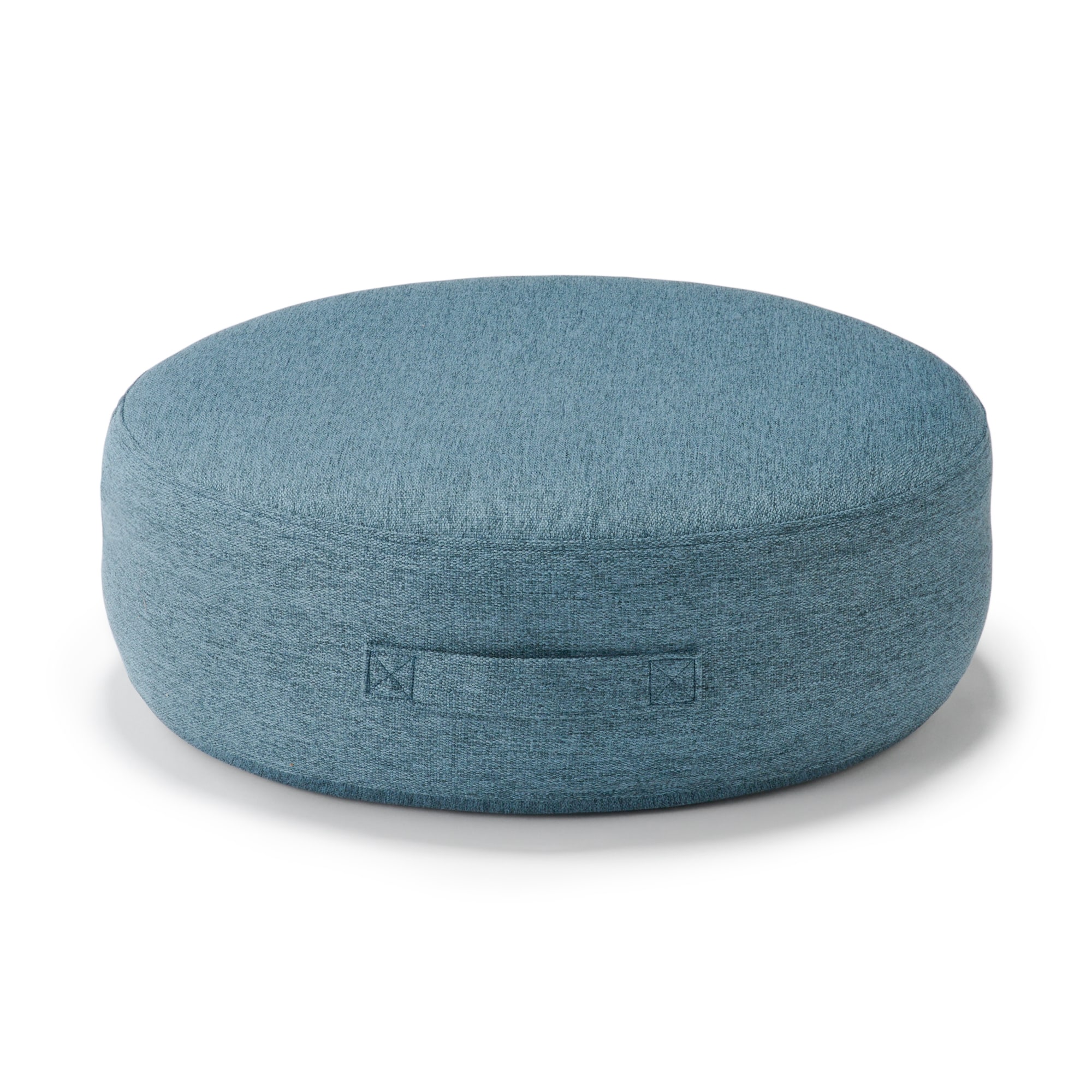 空気でできたフロアクッション　ポリエステル　ネイビー