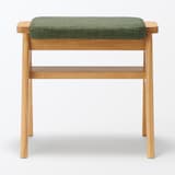 再生ポリエステル混　木製スタッキングスツール　グリーン
