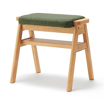 再生ポリエステル混　木製スタッキングスツール