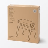 再生ポリエステル混　木製スタッキングスツール　ベージュ