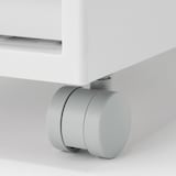 【宅送】再生ポリプロピレン入り　収納ストッカー　キャスター付２　ホワイトグレー