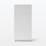 【宅送】再生ポリプロピレン入り　収納ストッカー　キャスター付１　ホワイトグレー