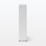 【宅送】再生ポリプロピレン入り　収納ストッカー　キャスター付１　ホワイトグレー