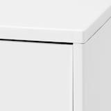 【宅送】再生ポリプロピレン入り　収納ストッカー　キャスター付１　ホワイトグレー