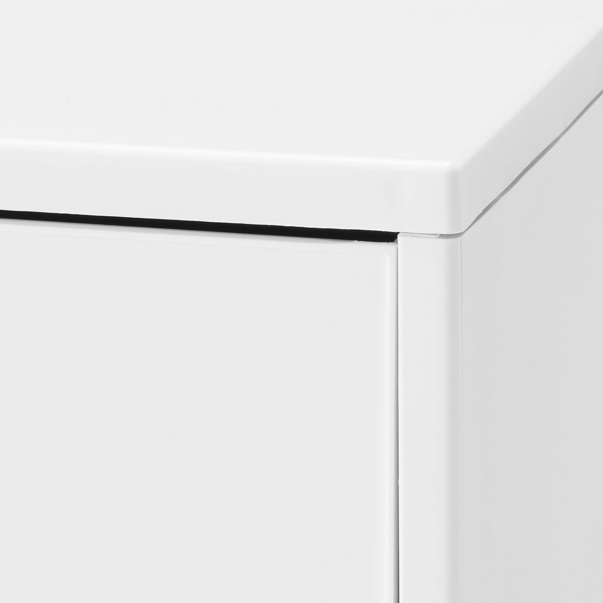 【宅送】再生ポリプロピレン入り　収納ストッカー　キャスター付１　ホワイトグレー