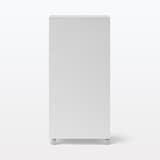 【宅送】再生ポリプロピレン入り　収納ストッカー　キャスター付３　ホワイトグレー