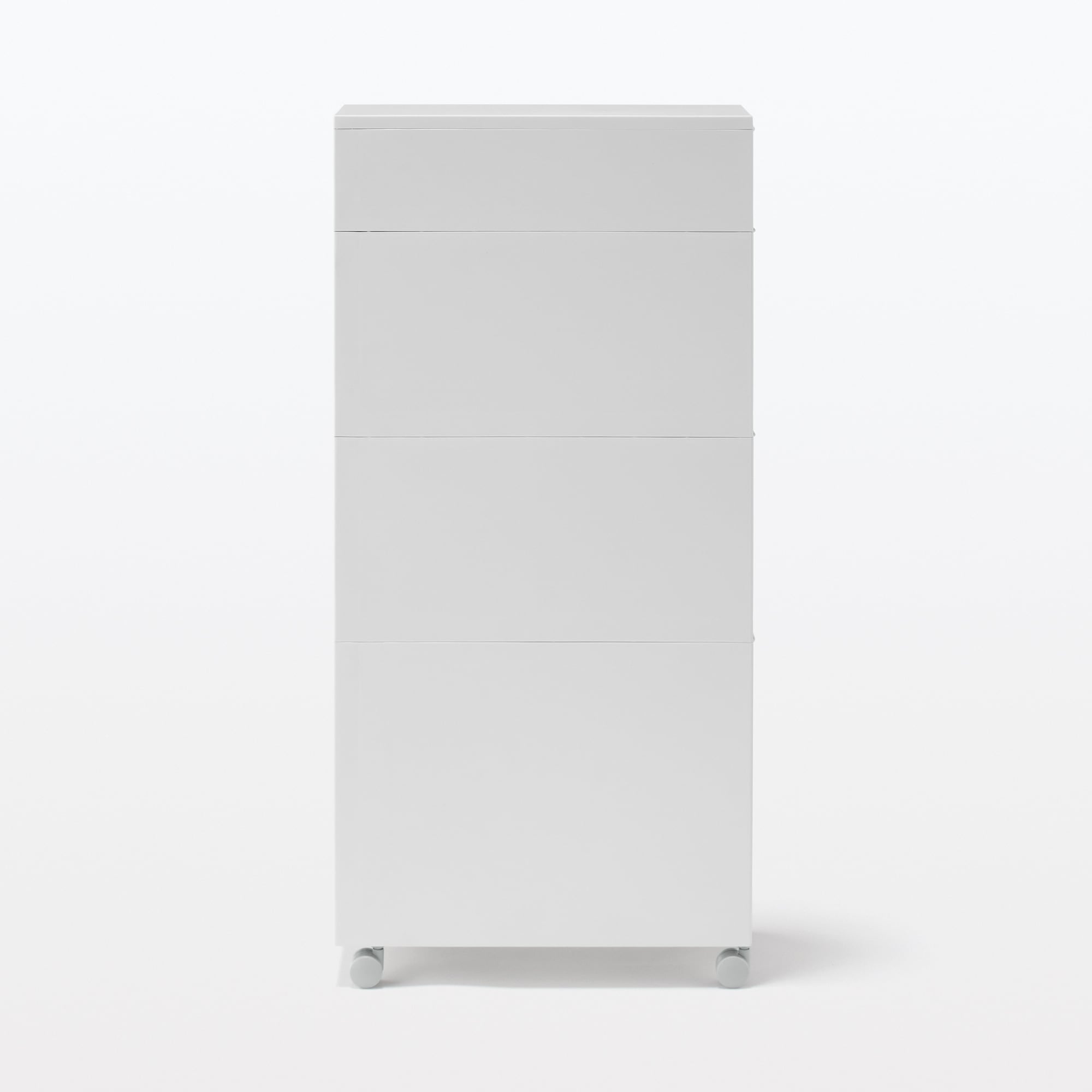 再生ポリプロピレン入り　収納ストッカー　キャスター付２　ホワイトグレー