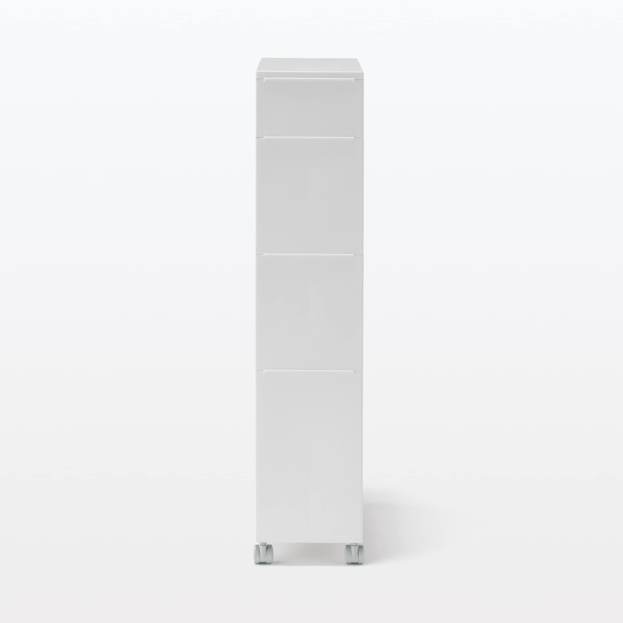 再生ポリプロピレン入り　収納ストッカー　キャスター付２　ホワイトグレー