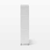 再生ポリプロピレン入り　収納ストッカー　キャスター付１　ホワイトグレー