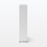 再生ポリプロピレン入り　収納ストッカー　キャスター付３　ホワイトグレー