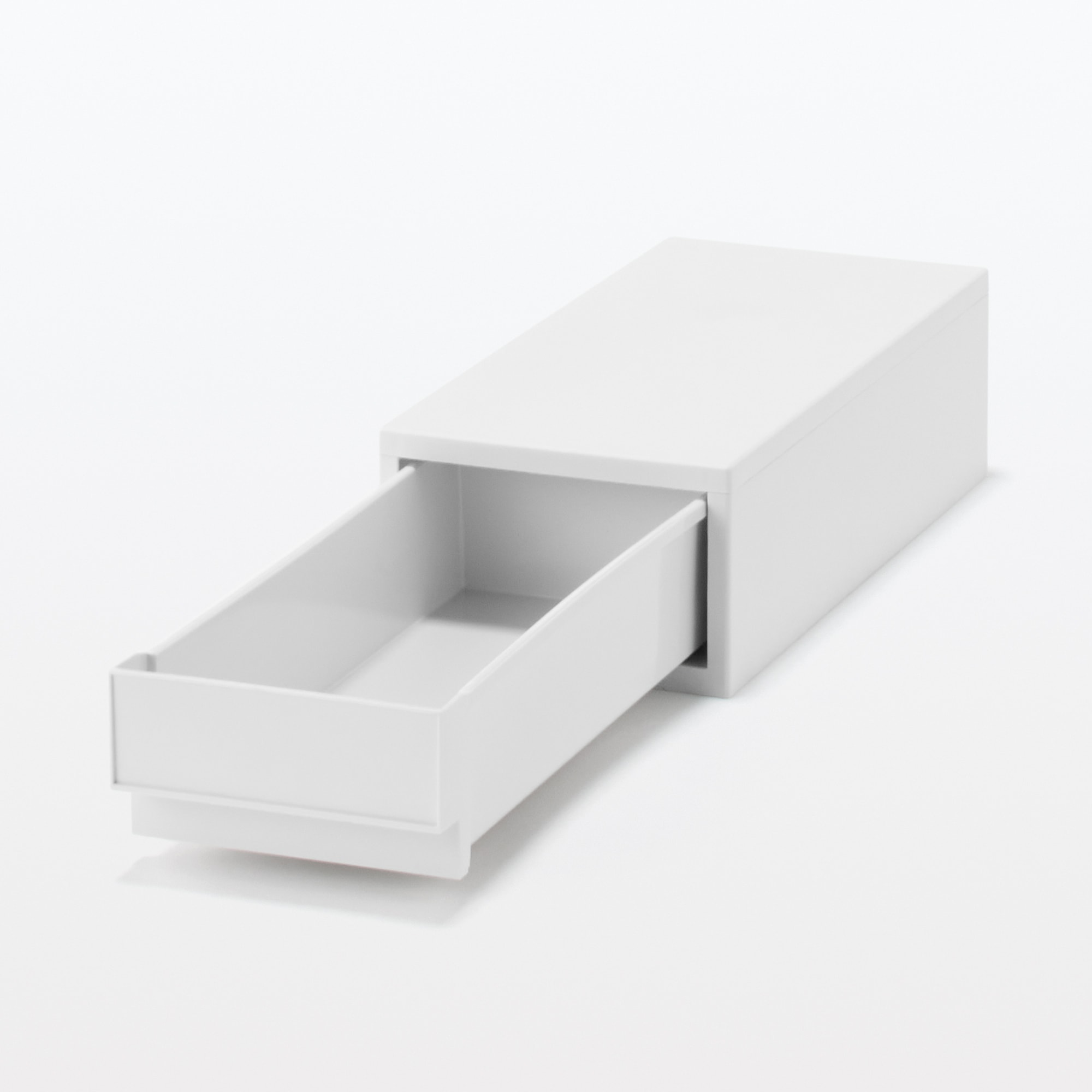 再生ポリプロピレン入り　収納ストッカー　追加用　小　ホワイトグレー