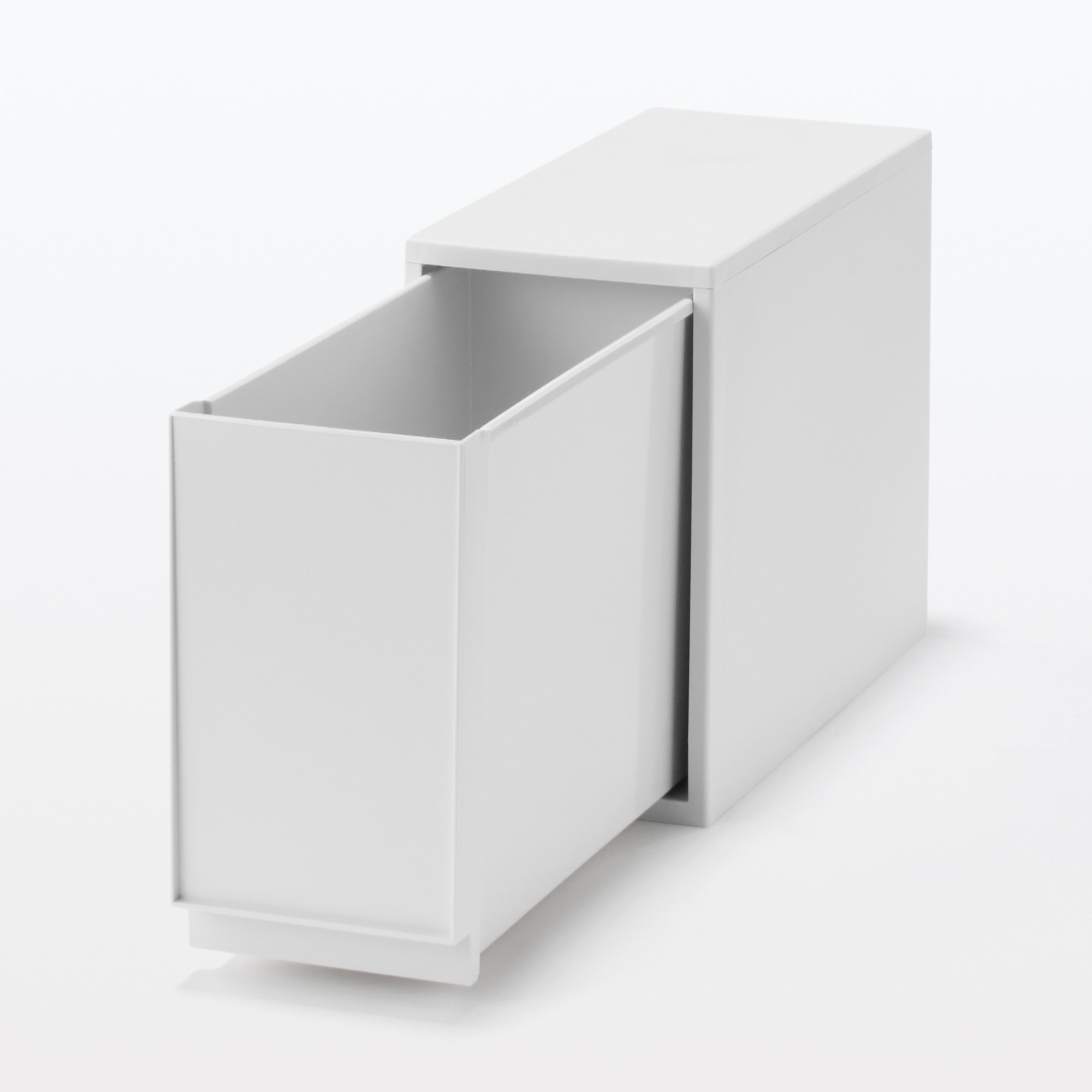 再生ポリプロピレン入り　収納ストッカー　追加用　大　ホワイトグレー