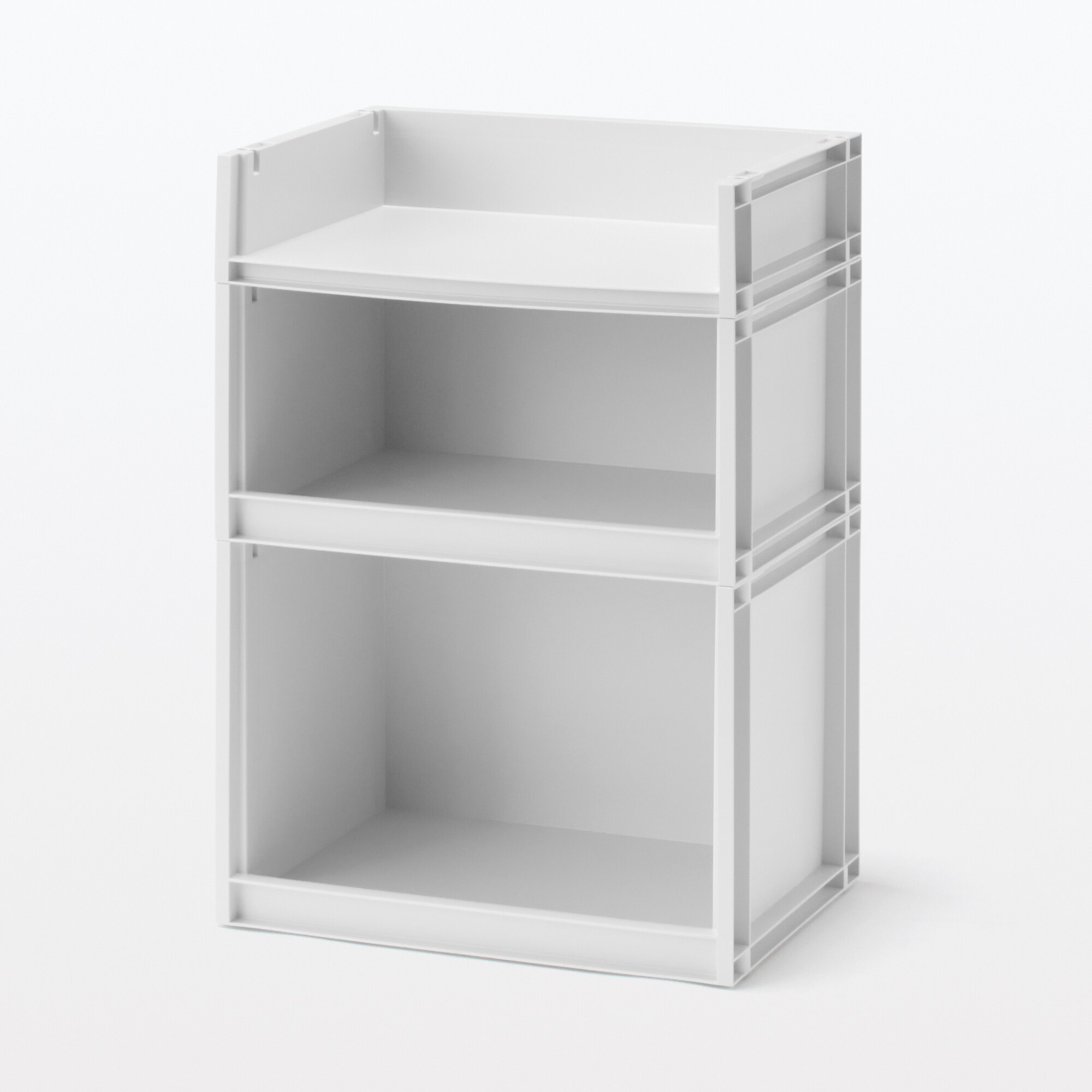 再生ポリプロピレン入り 収納ラック 中 ホワイトグレー | 無印良品