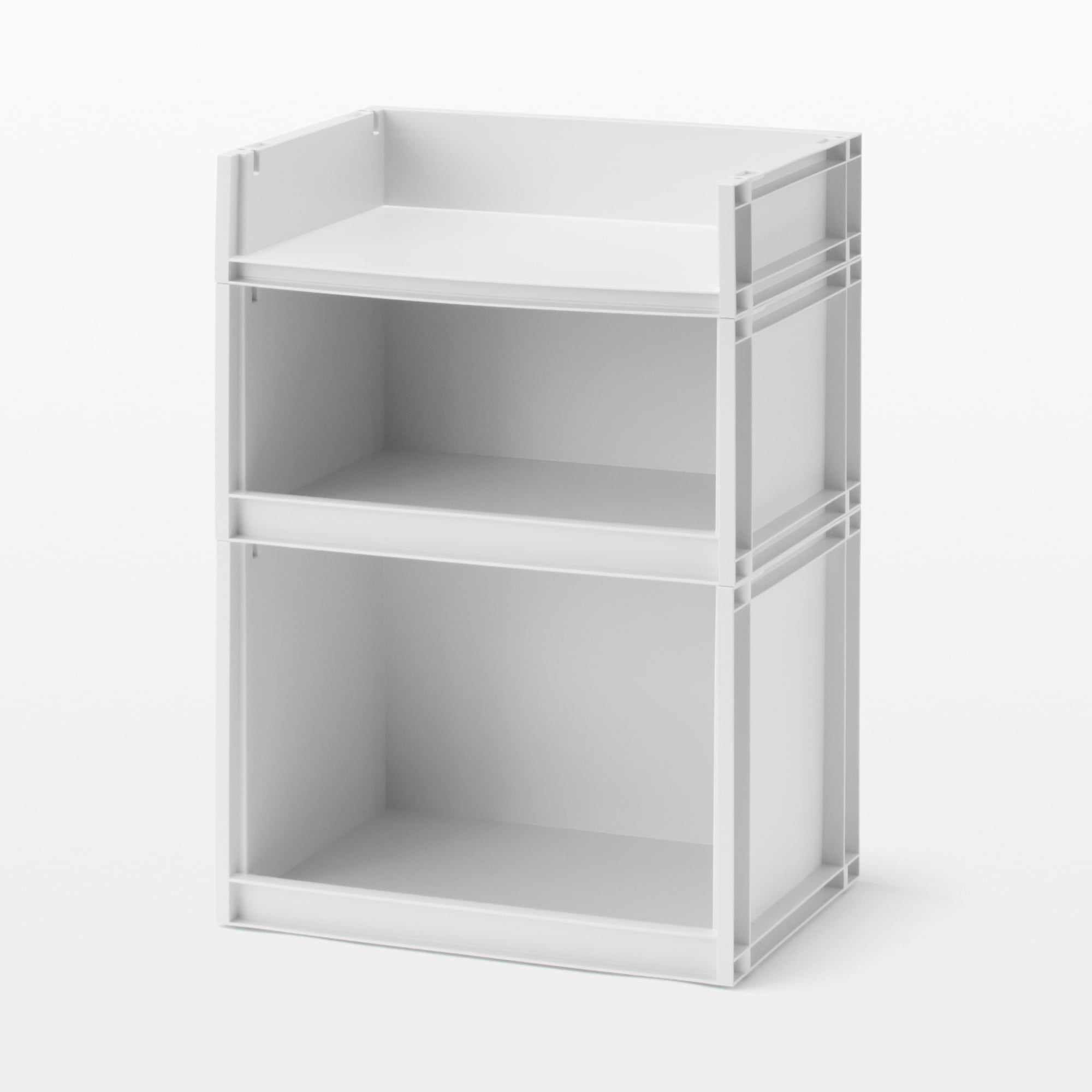 再生ポリプロピレン入り 収納ラック 大 ホワイトグレー | 無印良品