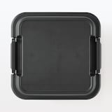 再生ポリプロピレン入り　頑丈収納ボックス　小　浅型　ダークグレー