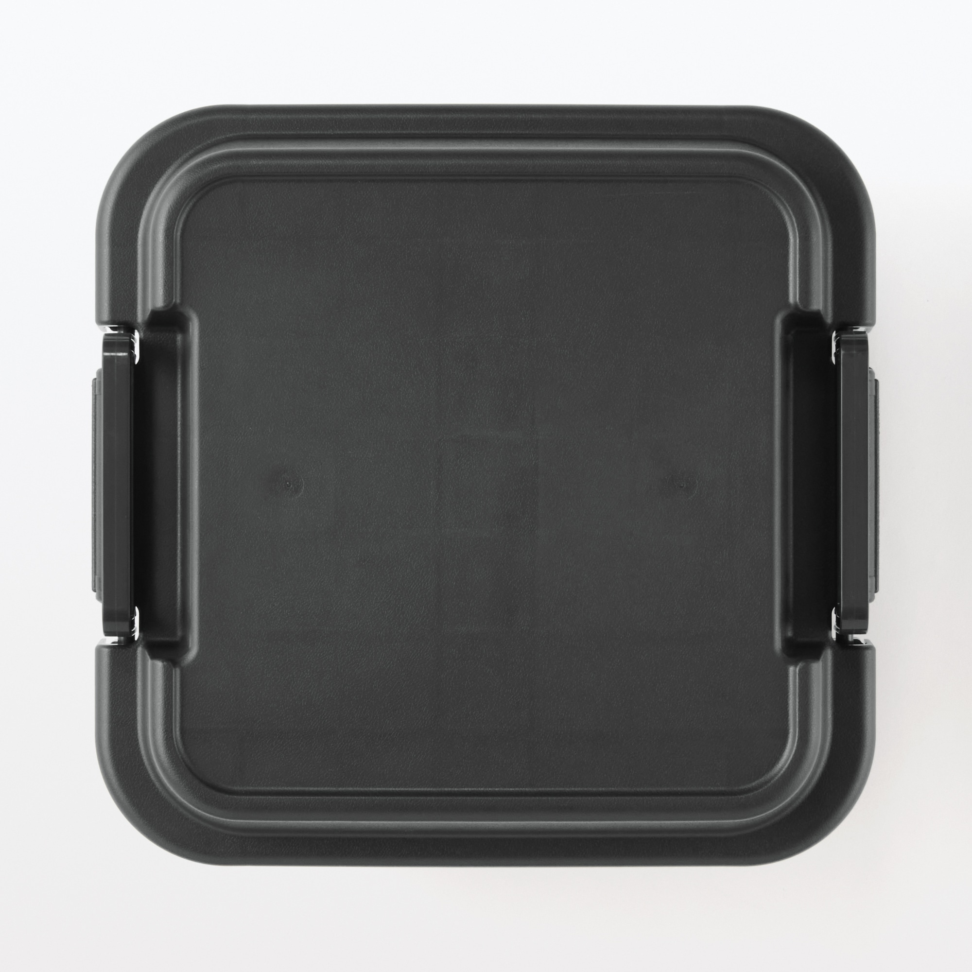 再生ポリプロピレン入り　頑丈収納ボックス　小　浅型　ダークグレー