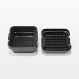 再生ポリプロピレン入り　頑丈収納ボックス　小　浅型　ダークグレー