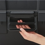 再生ポリプロピレン入り　頑丈収納ボックス　小　浅型　ダークグレー