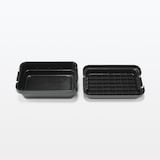 再生ポリプロピレン入り　頑丈収納ボックス　大　浅型　ダークグレー