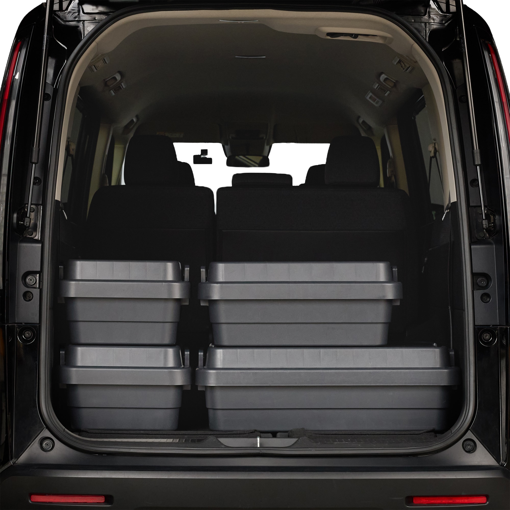 再生ポリプロピレン入り 頑丈収納ボックス 大 浅型 ダークグレー