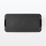 再生ポリプロピレン入り　頑丈収納ボックス　特大　浅型　ダークグレー