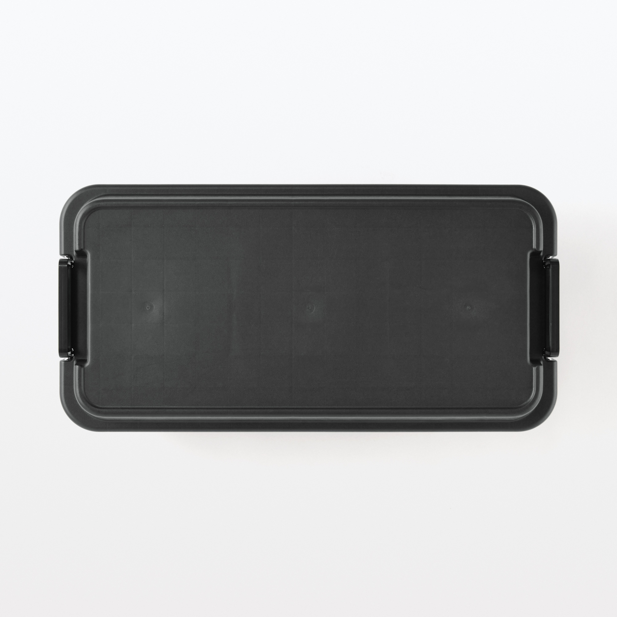 再生ポリプロピレン入り　頑丈収納ボックス　特大　浅型　ダークグレー