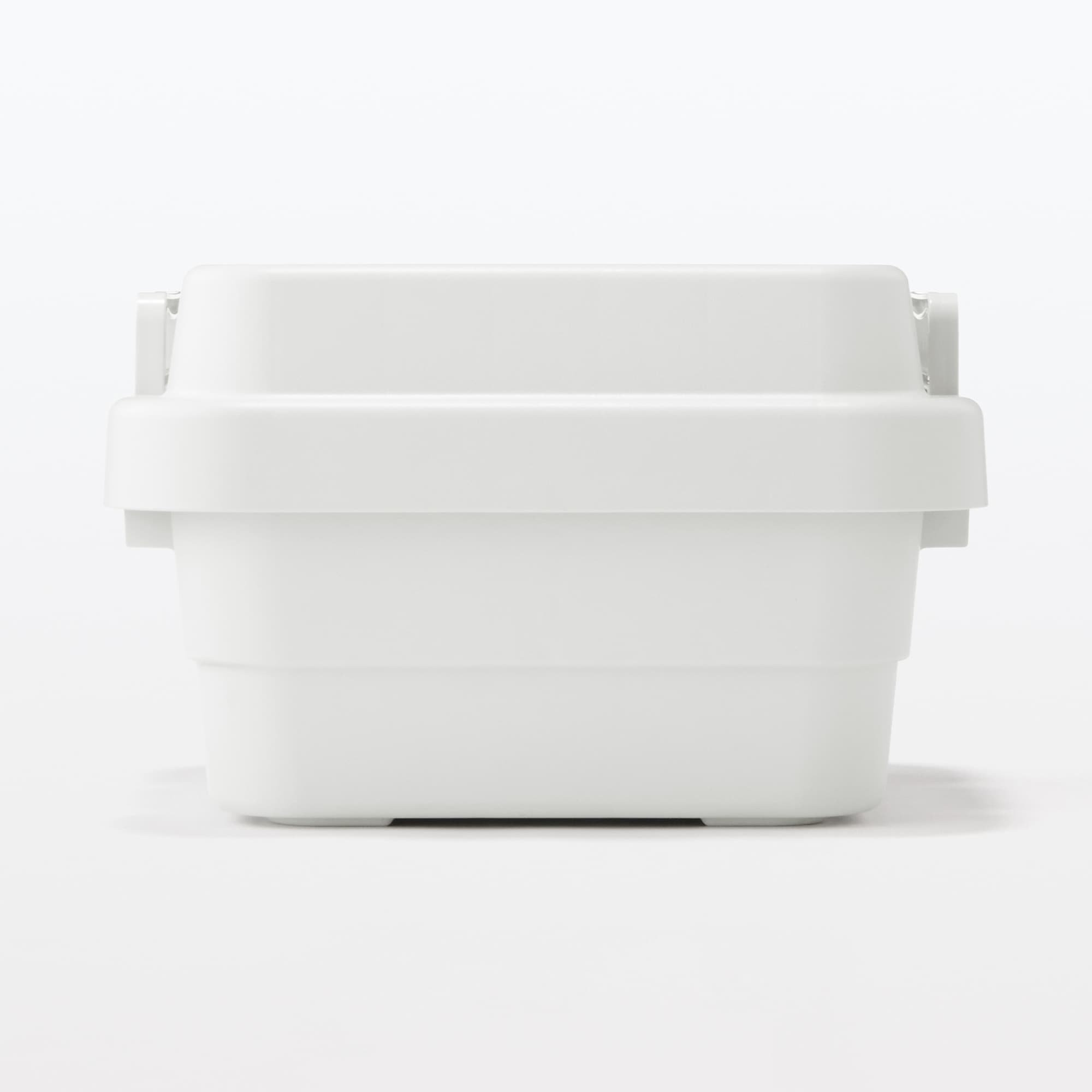 再生ポリプロピレン入り　頑丈収納ボックス　小　浅型　ホワイトグレー